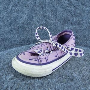 Converse Girls Sneaker Shoes Purple Fabric‎ Lace Up Size T 5 Medium